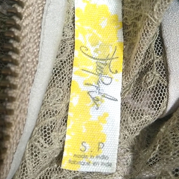 LAST DROP Free People Penny Georgette Babylon Lace/Bead Mini Dress SzSP Like New - Picture 8 of 10